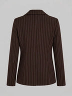 Tailleur Gessato Monopetto 83459 Marrone