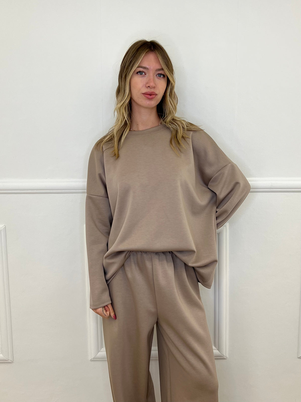 Tuta Over in Viscosa 3277 Taupe