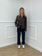 Camicia In Raso a Righe 22040 Moro e Azzurro