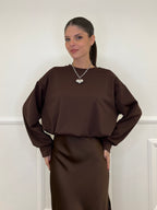 Felpa Crop 83625 Moro