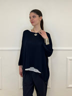 Twin Set Maxi Maglia e Canotta 53716 Blu