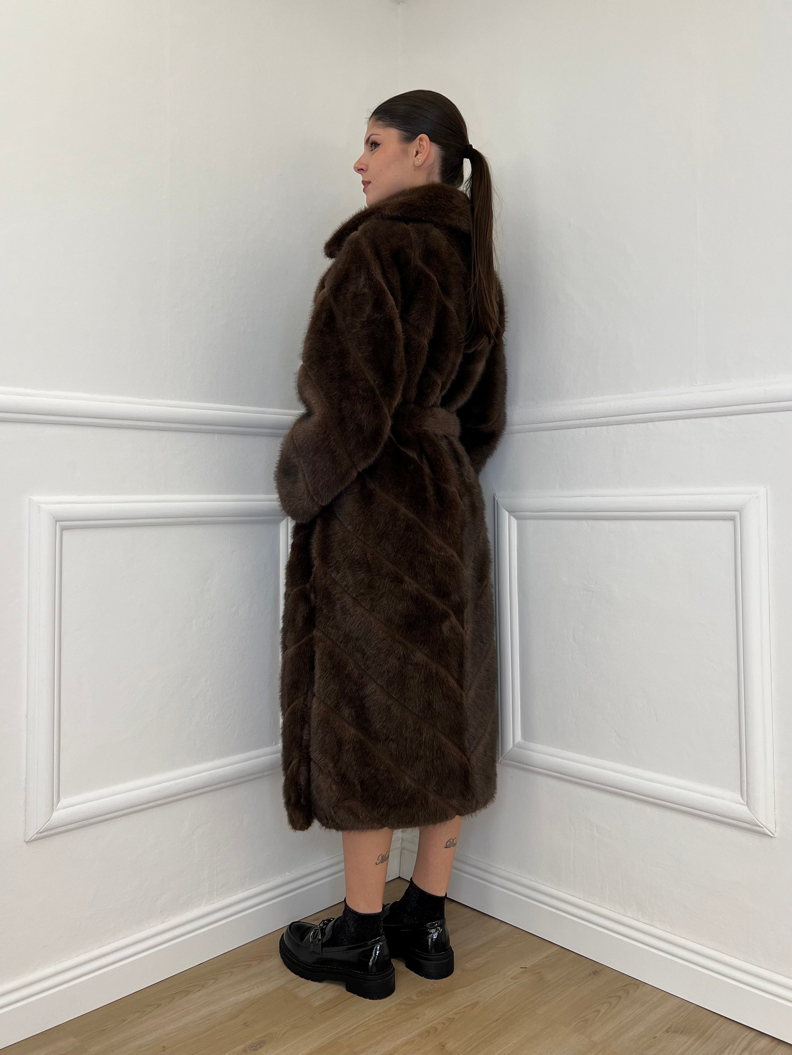 Pelliccia Lunga Fusciacca Y0223 Moro