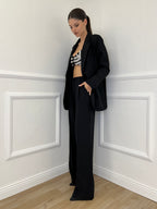 Pantalone a Palazzo 3715 Nero - Bazar Abbigliamento