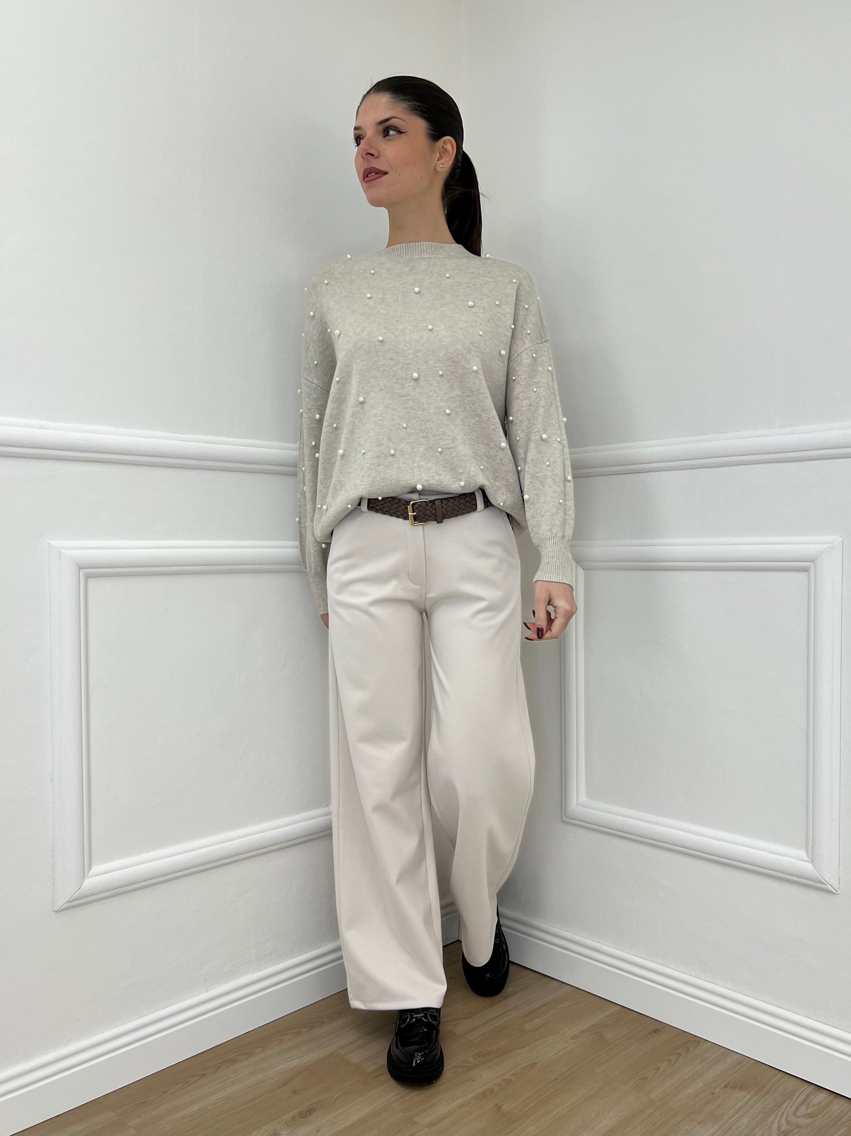 Pantalone Smerigliato 575 Panna