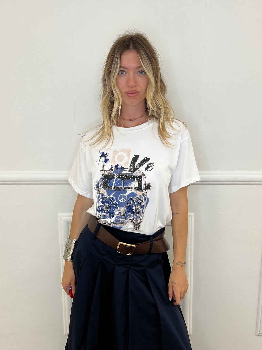 T-shirt Over "Pulmino" Strass