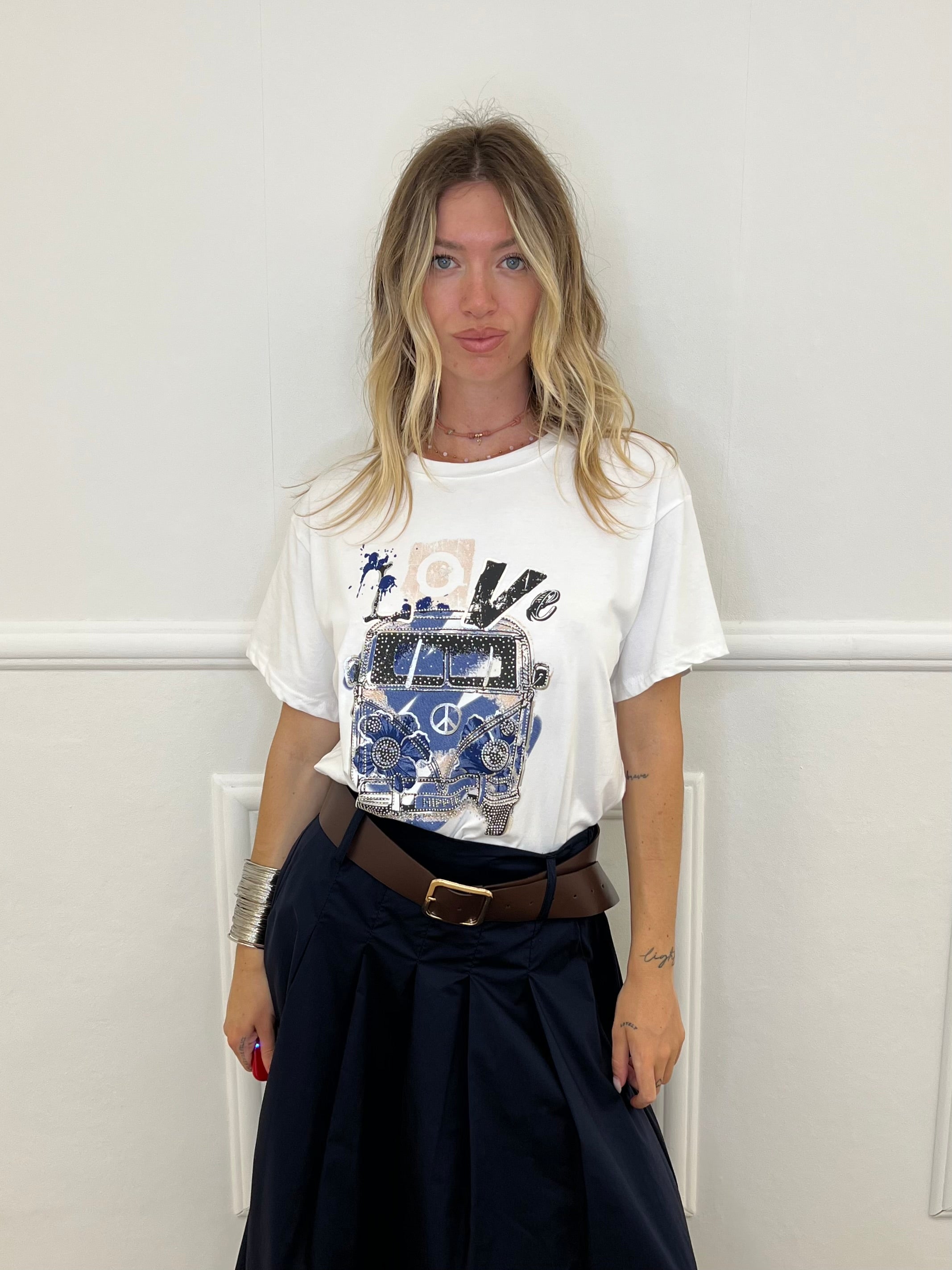 T-shirt Over "Pulmino" Strass