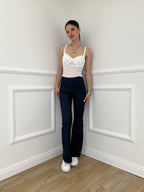 Jeans Flare Chambray 5025 Blu