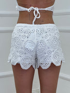 Shorts Crochet 28054 Bianco