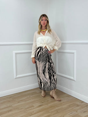 Gonna Pareo Zebra 199-765 Marrone