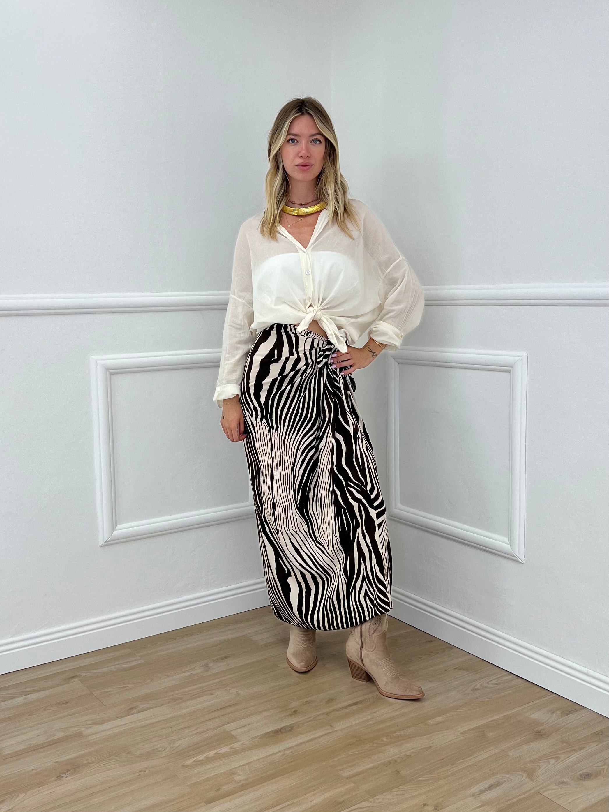 Gonna Pareo Zebra 199-765 Marrone