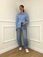 Camicia Slim Cotone 6036 Azzurro