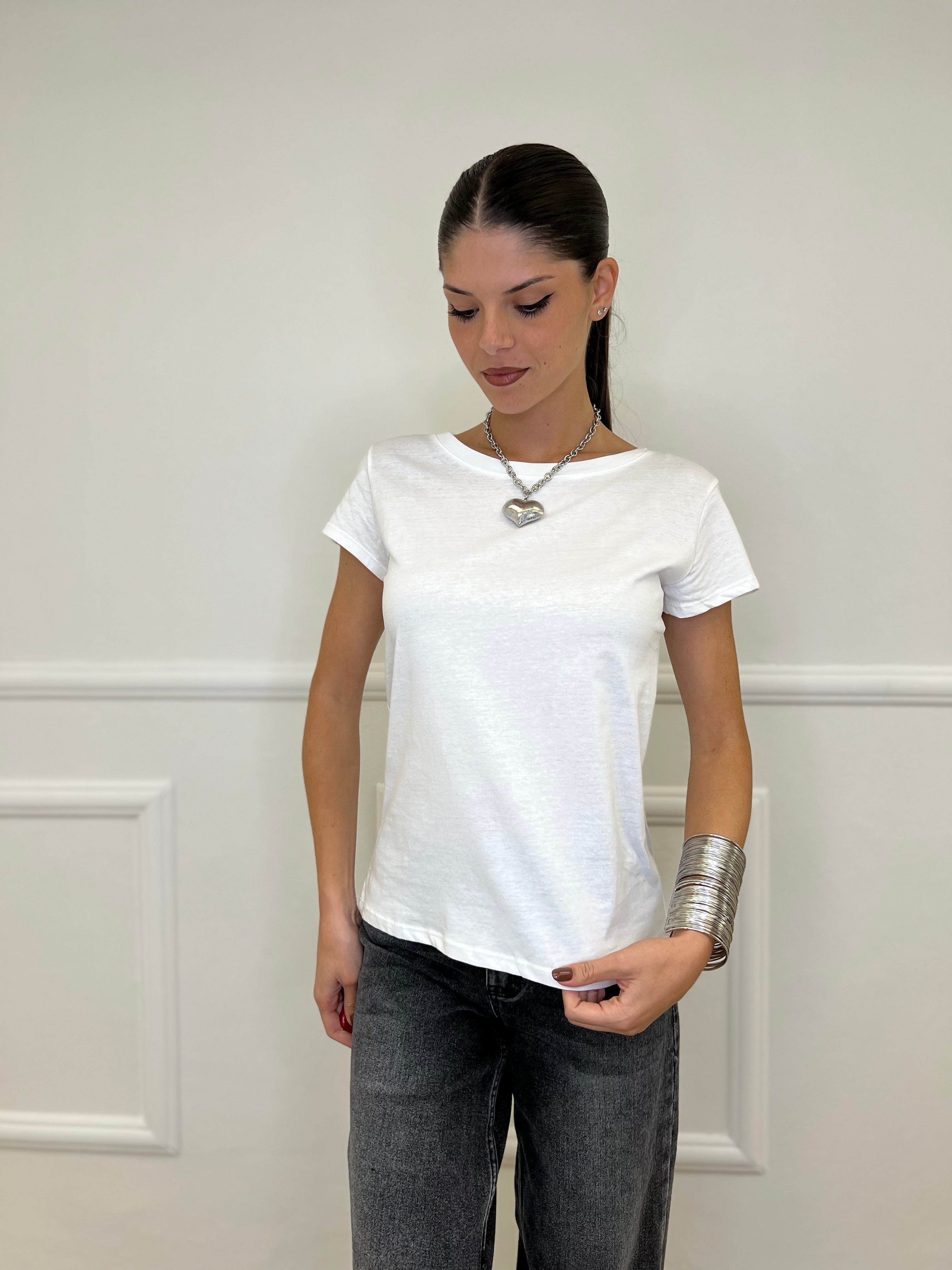 T-shirt Basic V0550 Bianco