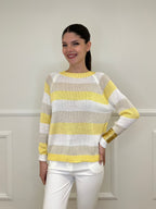 Maglia a Righe 25054 Giallo