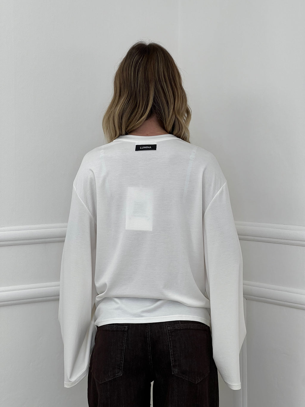 Maglia Maniche Ampie Lumina LD6307 Panna