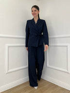 Tailleur con Fiocco 570851 Blu