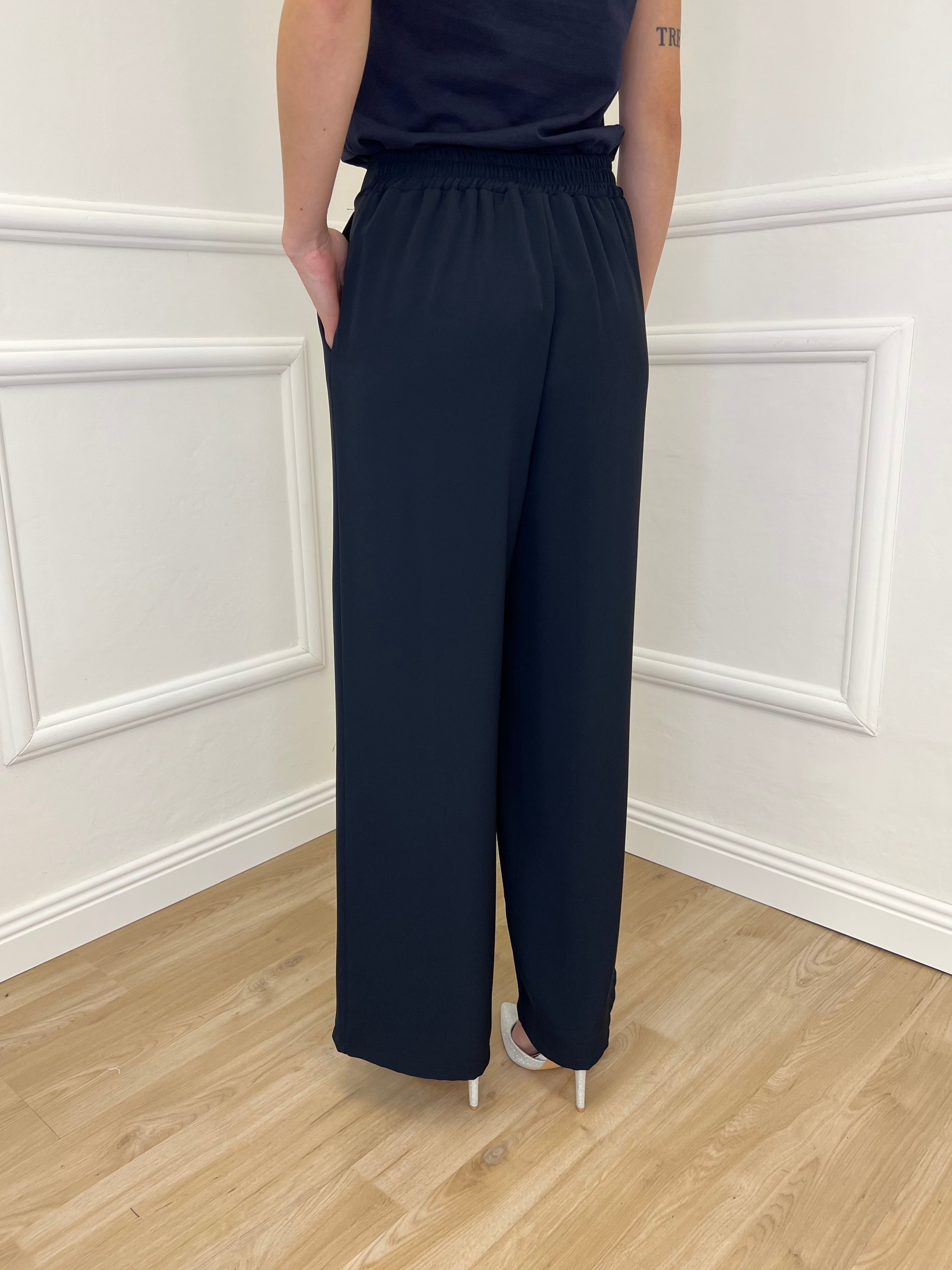 Pantalone Fluido 22059 Blu