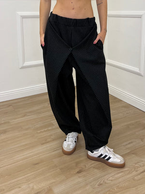 Pantalone Gessato Portafoglio PM 5970 Nero