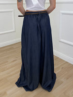Pantalone Palazzo Chambray Pinces JC142