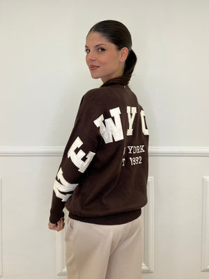 Maglia NY Over S11172 Marrone