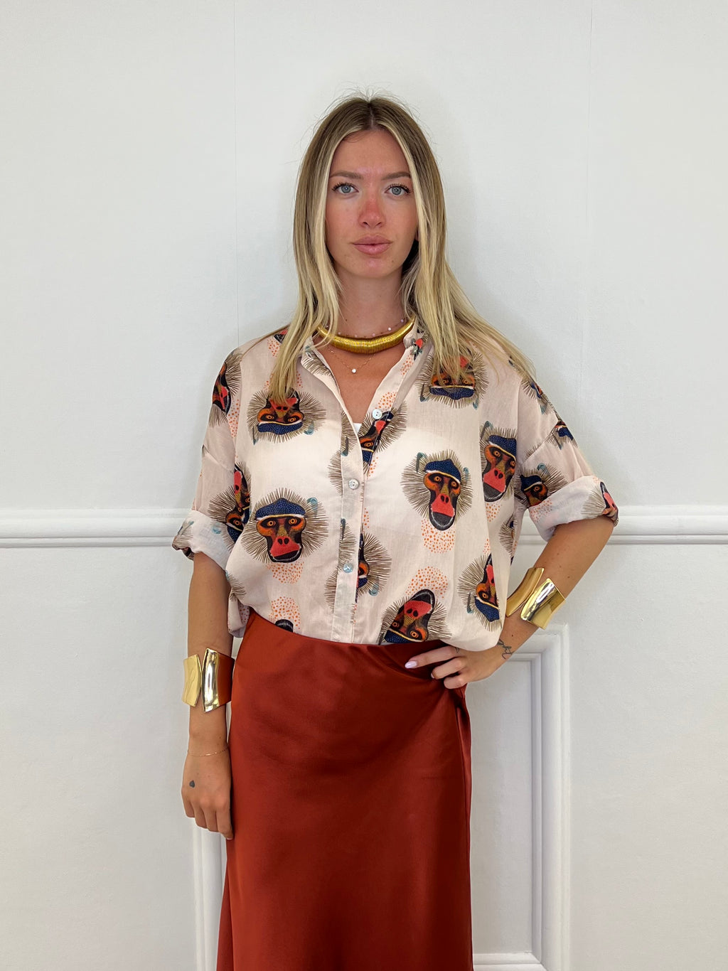 Camicia Scimmia M164 Panna