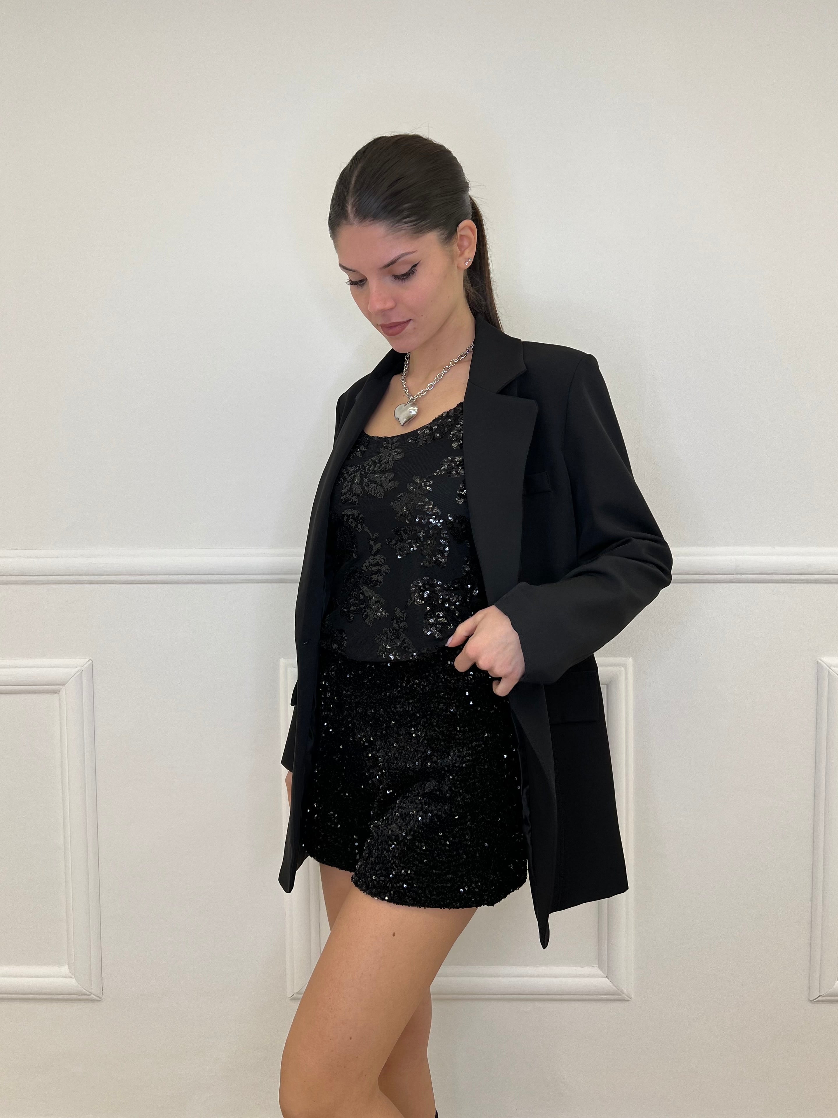 Blazer Oversize Monopetto 2202 Nero