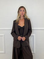Blazer Over Sciallato 25433 Marrone