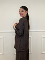 Tailleur In Lino e Tencel 26301 Moro