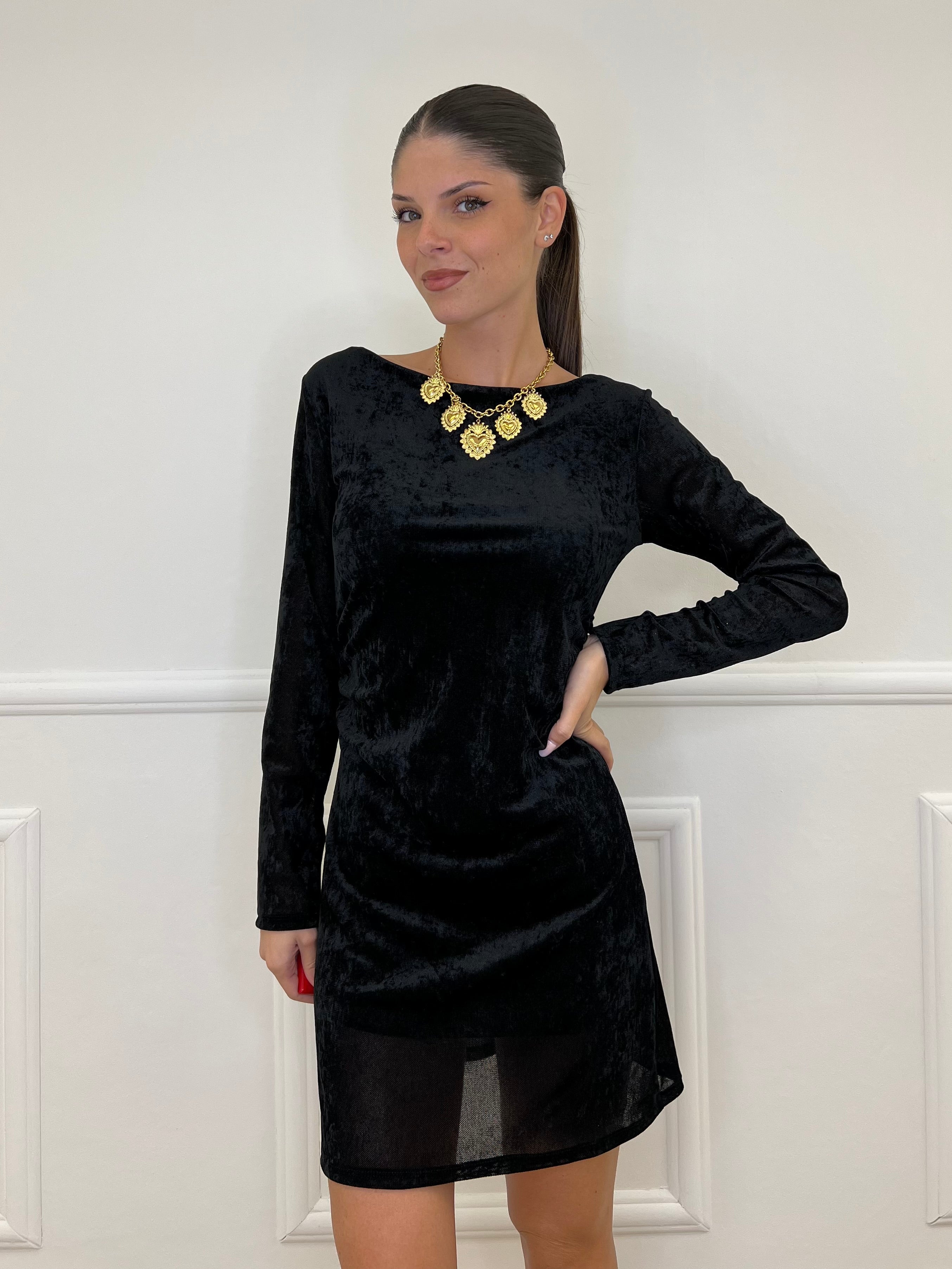 Abito Velour 2704 Nero