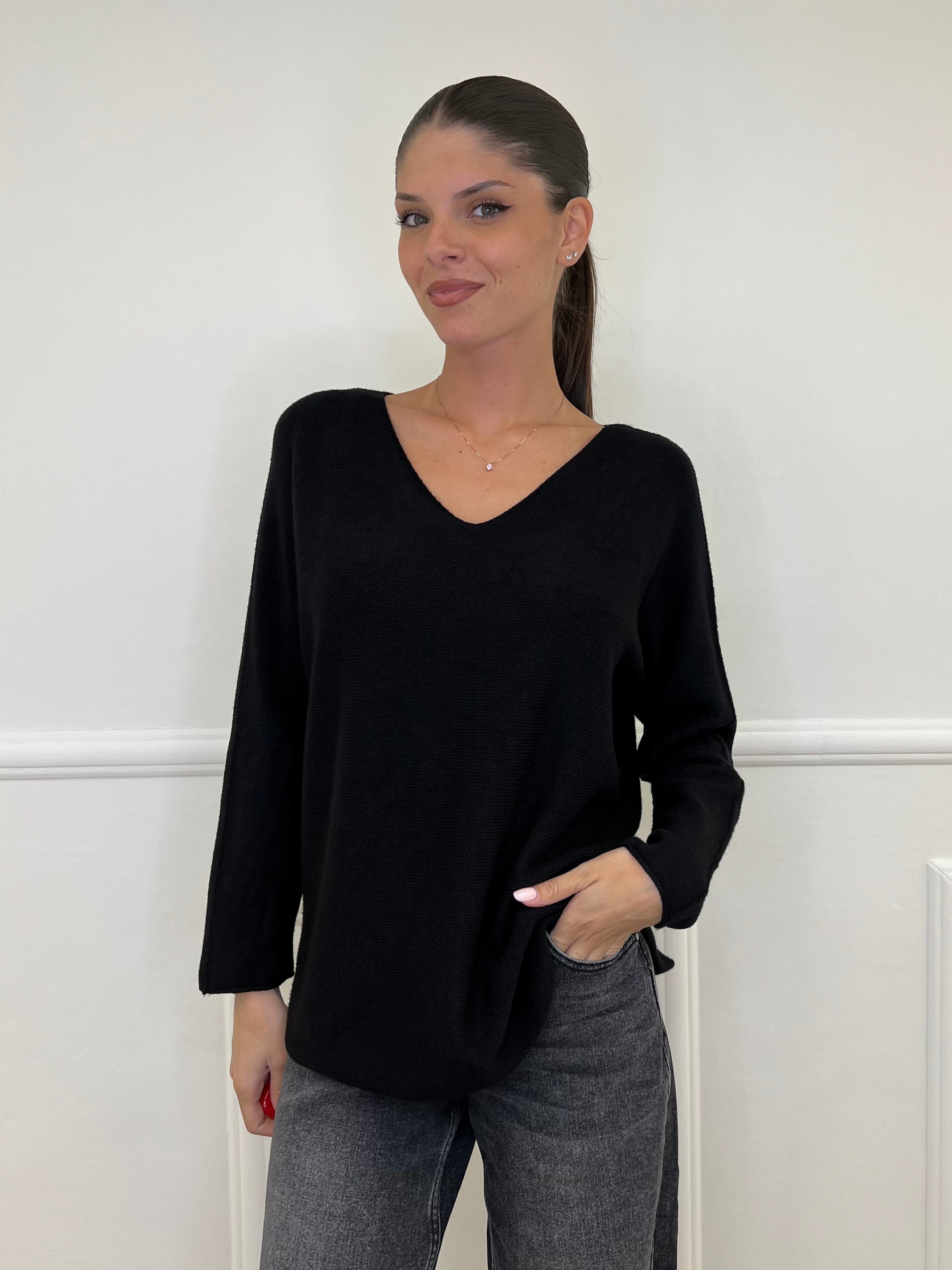 Basic V-Neck Sweater 22325