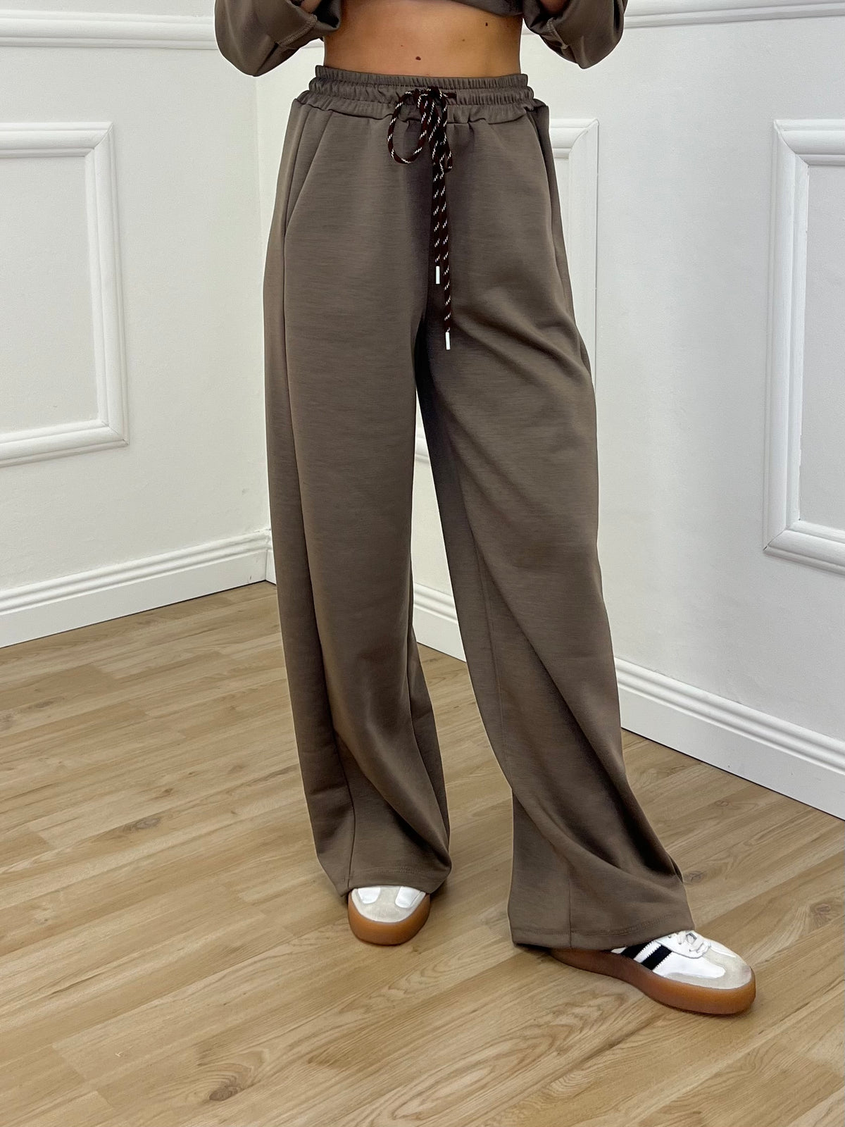 Pantalone Coulisse Felpa D28793 Taupe
