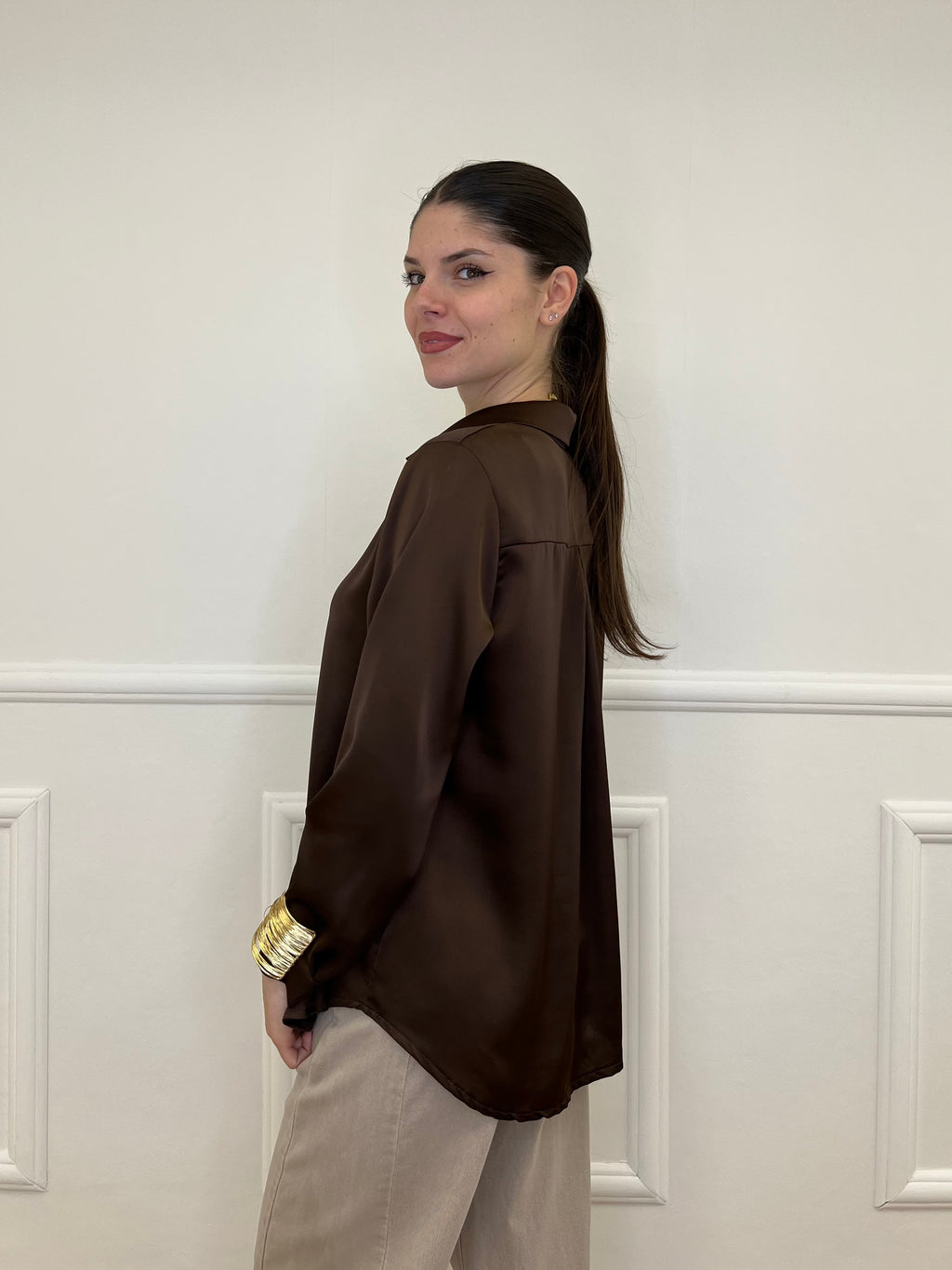 Camicia Satin 261081 Moro