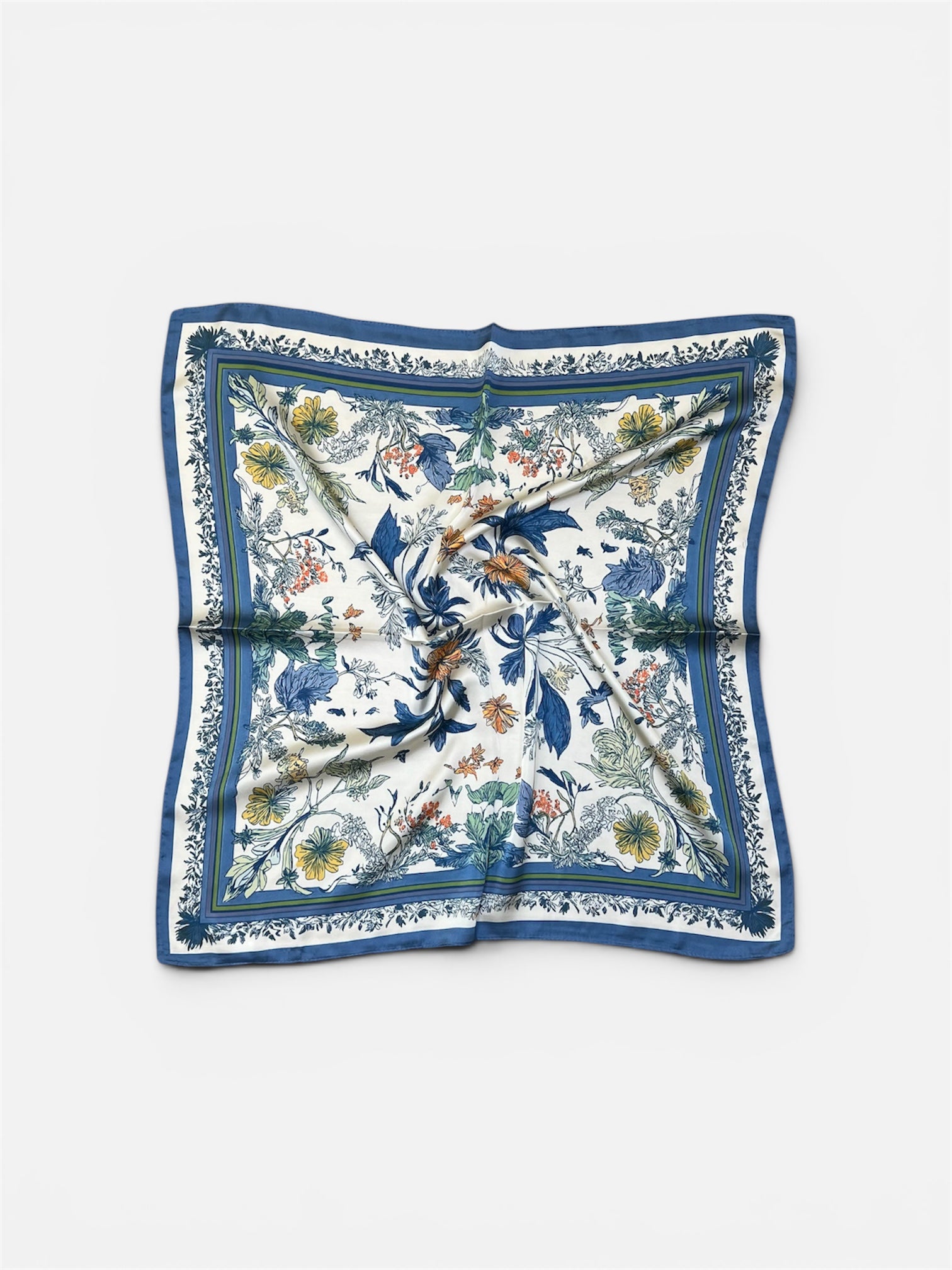 Foulard Floreale in Viscosa W641 Avio