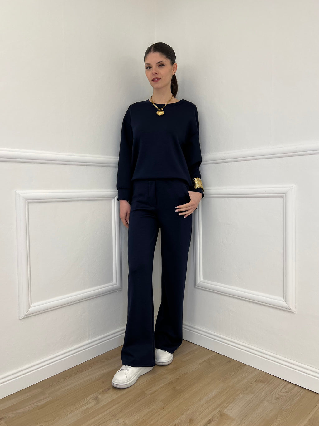 Tuta Over Girocollo 19143 Blu