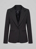 Tailleur Gessato Monopetto 83459 Nero