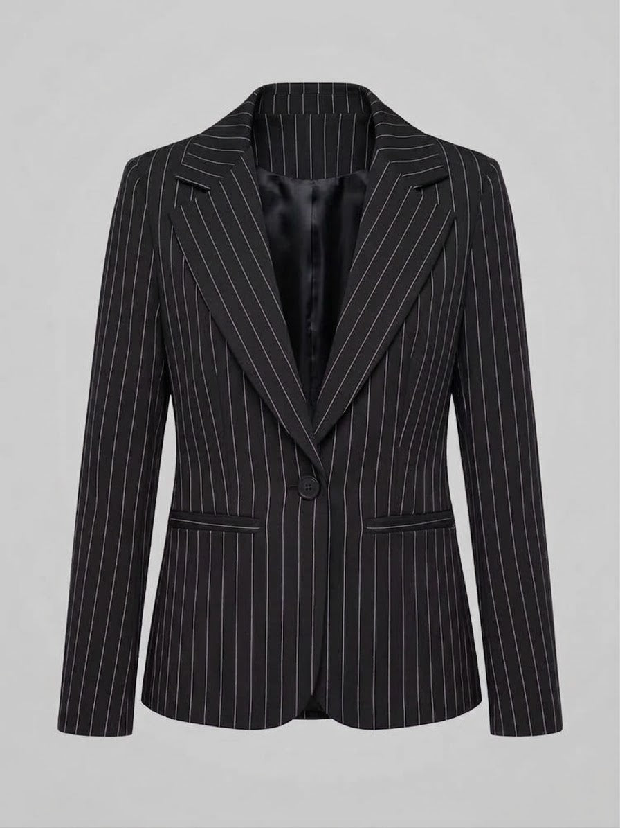 Tailleur Gessato Monopetto 83459 Nero