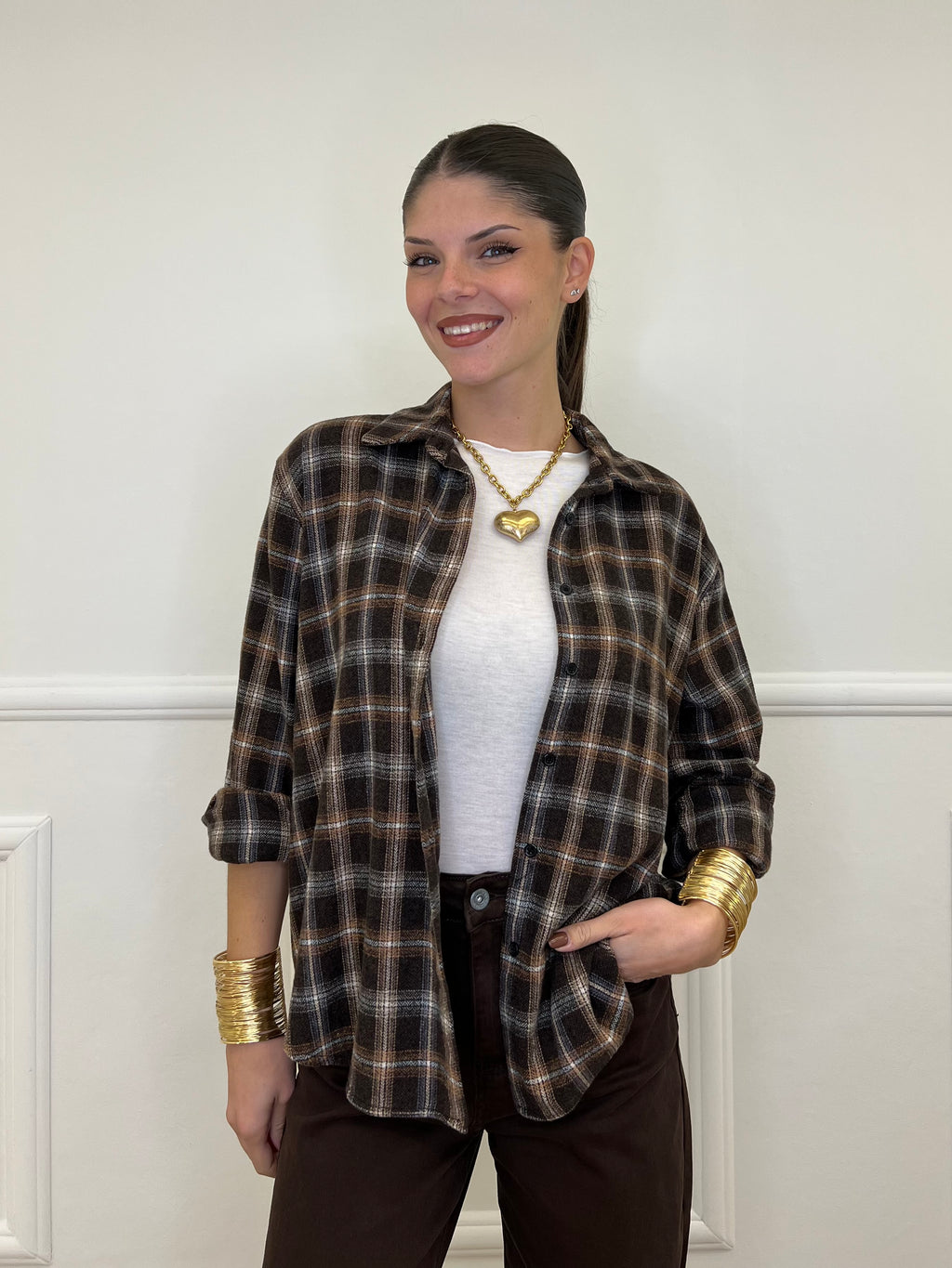 Camicia Madras A35 Moro