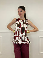 Blusa Smanicata a Trapezio Fantasia 3138