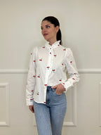 Camicia Ciliegie Coreana 81197 Bianco