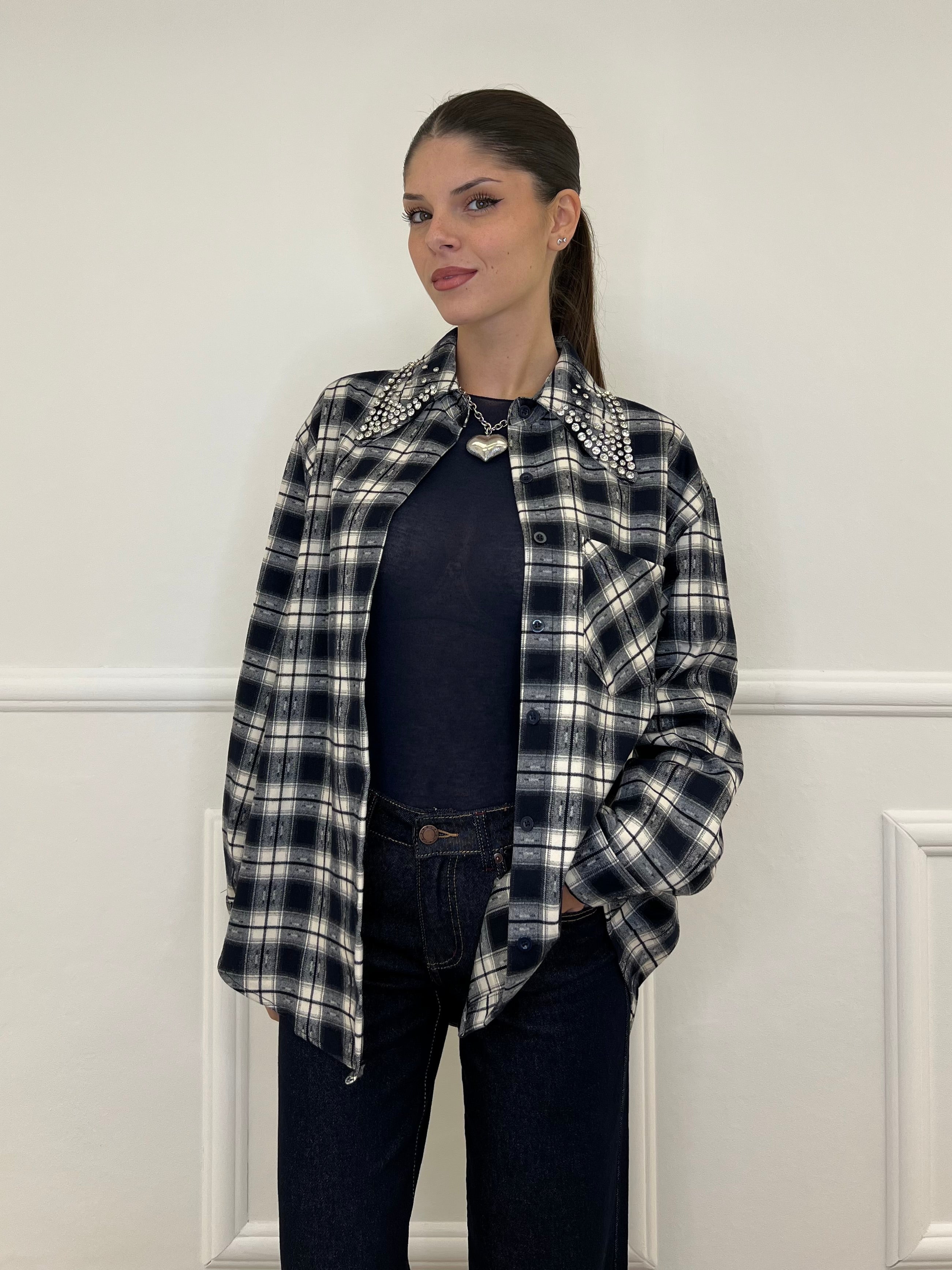 Camicia Madras Cristalli 2531 Blu