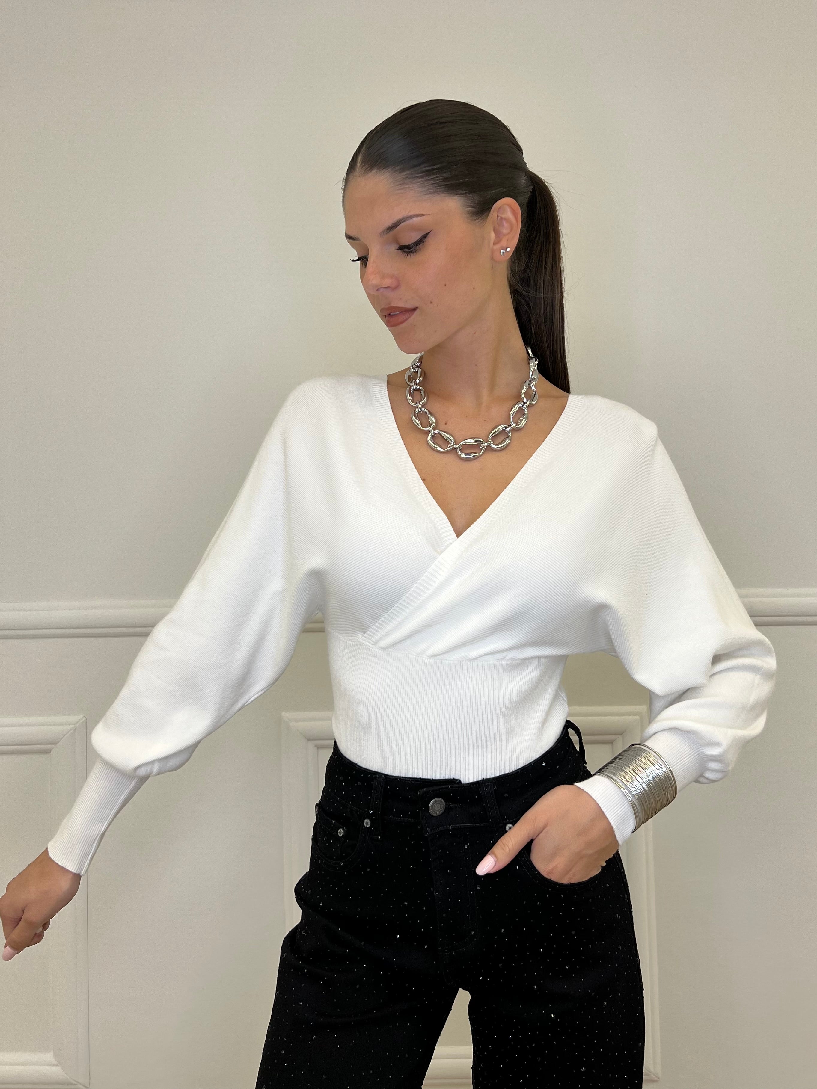 Maglia Incrocio 1183 Bianco