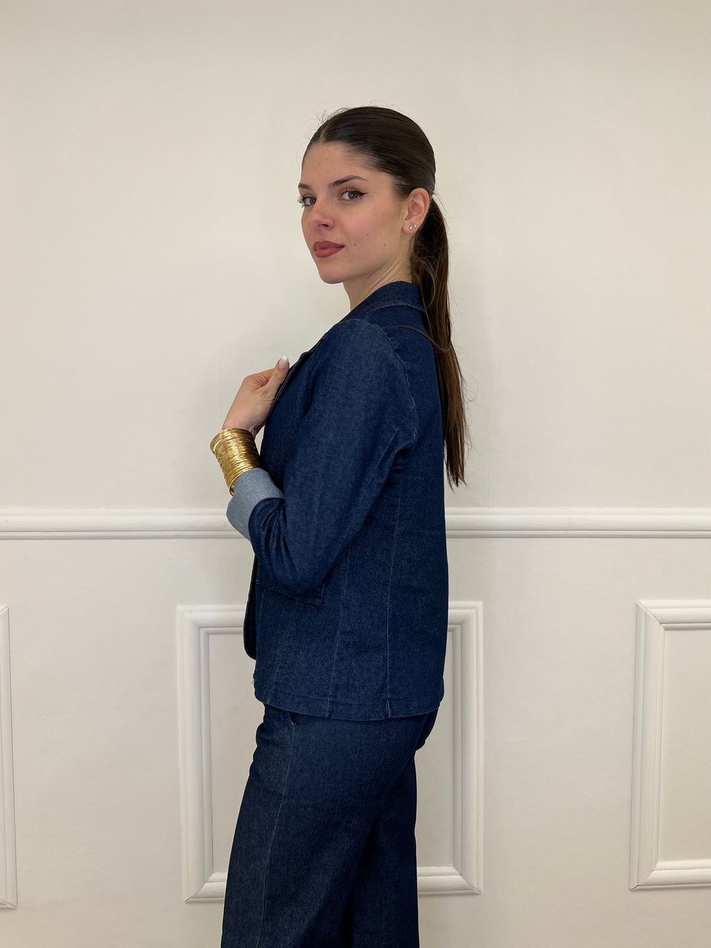 Blazer Chambray 2418 Blu