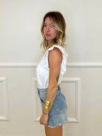 T-shirt Con Rouches 1673 Bianco