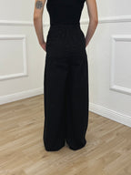 Pantalone a Palazzo Cotone 826121 Nero