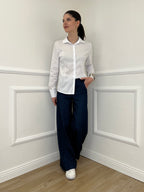 Pantalone Chambray Fusciacca 1476 Blu