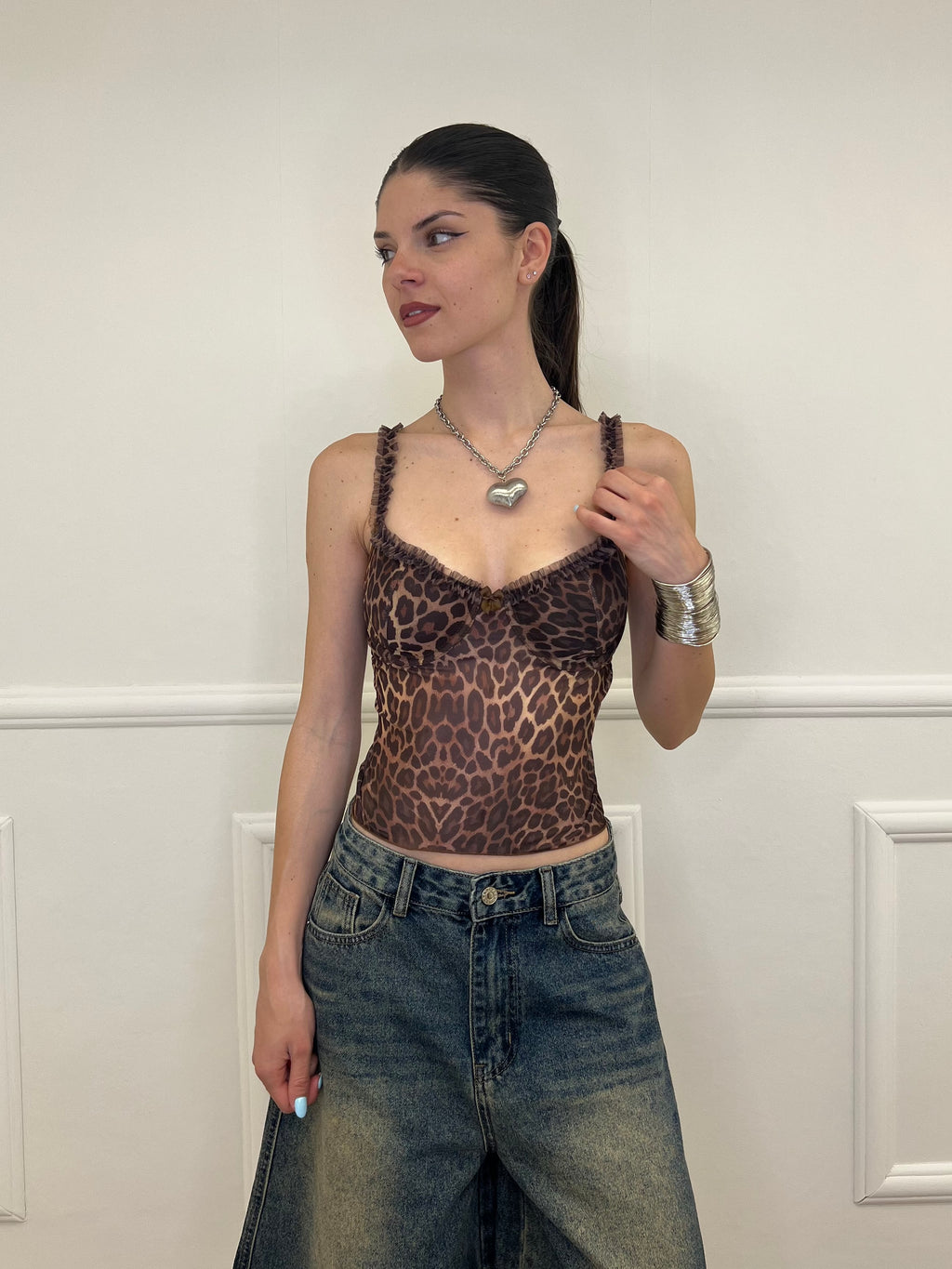 Corsetto In Tulle Animalier 6008 Maculato