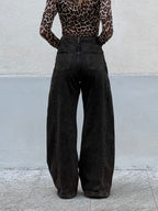 Jeans Palazzo Stonewash 9388 Marrone