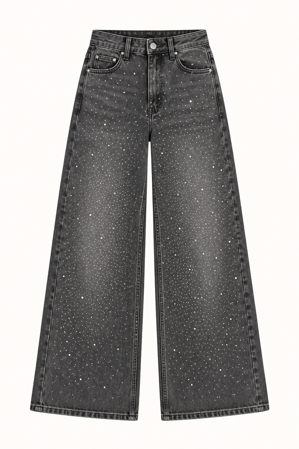 Jeans Palazzo Strass 9290 Grigio