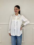 Camicia Basic in Satin 24244 Bianco