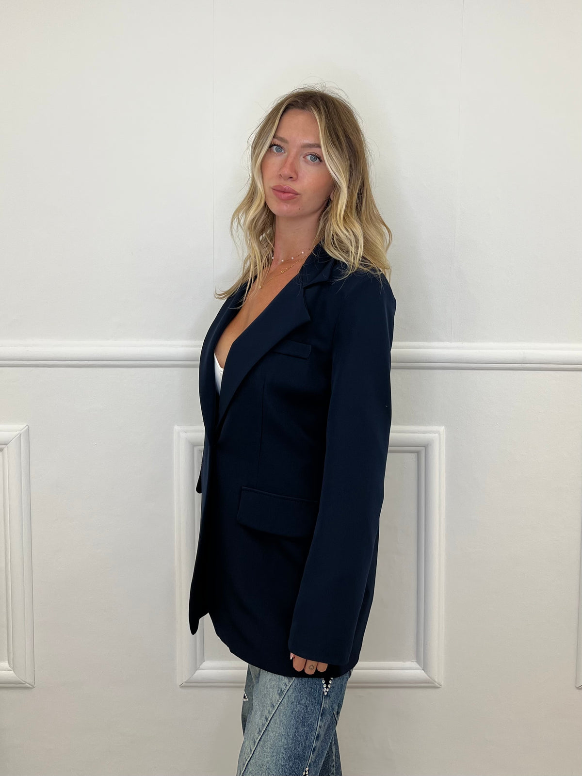 Blazer Oversize Monopetto 2202 Blu