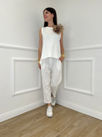 Pantalone Regular Bengalina 9230 Bianco